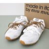 미우미우 여성 스니커즈 뉴발란스 530 SL 레더 운동화 신발 화이트