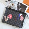 루이비통 한정판 아메리카컵 패치로고 파우치 클러치백