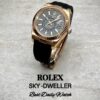 로렉스 스카이드월러 에버로즈 골드 딥그레이 다이얼