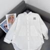 미우미우 여성 화이트 포플린 셔츠