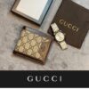구찌 GG 수프림 캔버스 가죽 반지갑