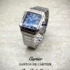 까르띠에 산토스 블루 다이얼