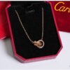 까르띠에 LOVE 펜던트 네크리스 세미 파베 세팅