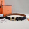 에르메스 H 토고가죽버클 리버서블 양면벨트