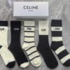 셀린느 블랙 &화이트 5종 양말