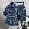 루이비통 빈티지 데님셔츠+쇼츠세트