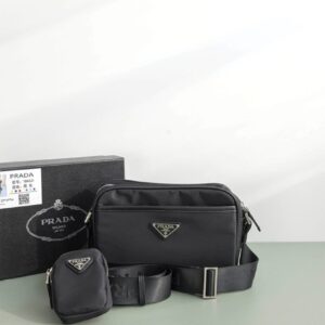 프라다 [PRADA] 리나일론 및 사피아노 숄더백