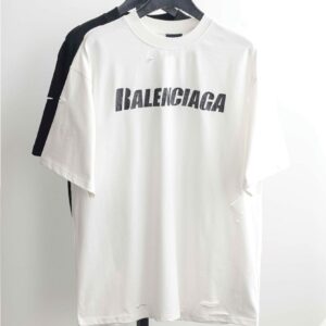 발렌시아가 [BALENCIAGA] Destroyed Hole Short Sleeve T-shirt