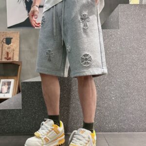 크롬하츠 크로스 패치 스웻 하프팬츠