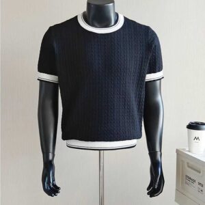 로로피아나 케이블 배색 니트