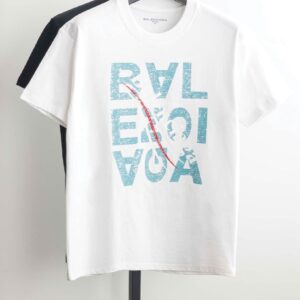 발렌시아가 [BALENCIAGA] 블루 웨이브 로고 티셔츠