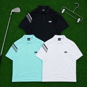 PXG 남성용 남성 숄더 포인트 타공 카라티