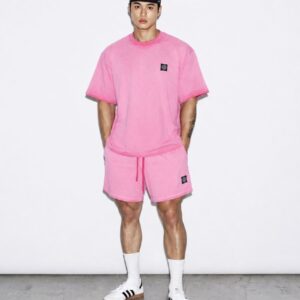 스톤아일랜드 [STONE ISLAND] 오버핏 코튼 티셔츠 반바지 세트 3컬러