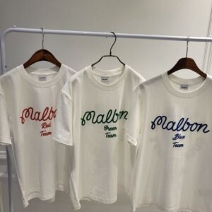 말본 화이트 컬러팀 라운드티셔츠