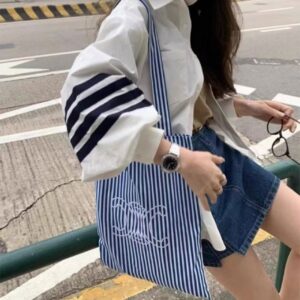 셀린느 트리오페 스트라이프 캔버스 백