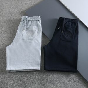 크롬하츠 홀스슈 자수로고 스판 밴딩 하프팬츠