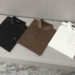 로로피아나 로고 실켓원단 카라