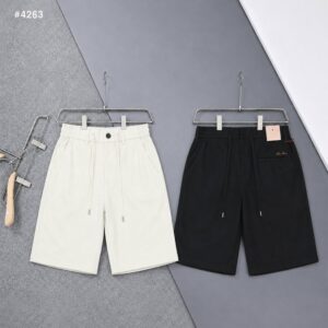 로로피아나 이니셜로고 리넨 5부 팬츠