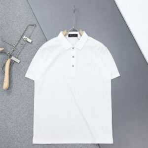 로로피아나 베이직 이니셜로고 카라 반팔 티셔츠