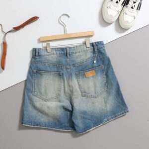 마르지엘라 [ M*isonmargiela ] 시그니처 넘버링 레더 패치 데일리 데님 숏 팬츠