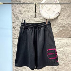 발렌시아가 데미지 엠블럼로고 하프팬츠