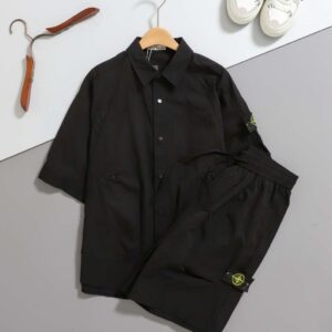 스톤아일랜드 [ S.T ] 숏슬리브 셔츠 & 하프팬츠 SET